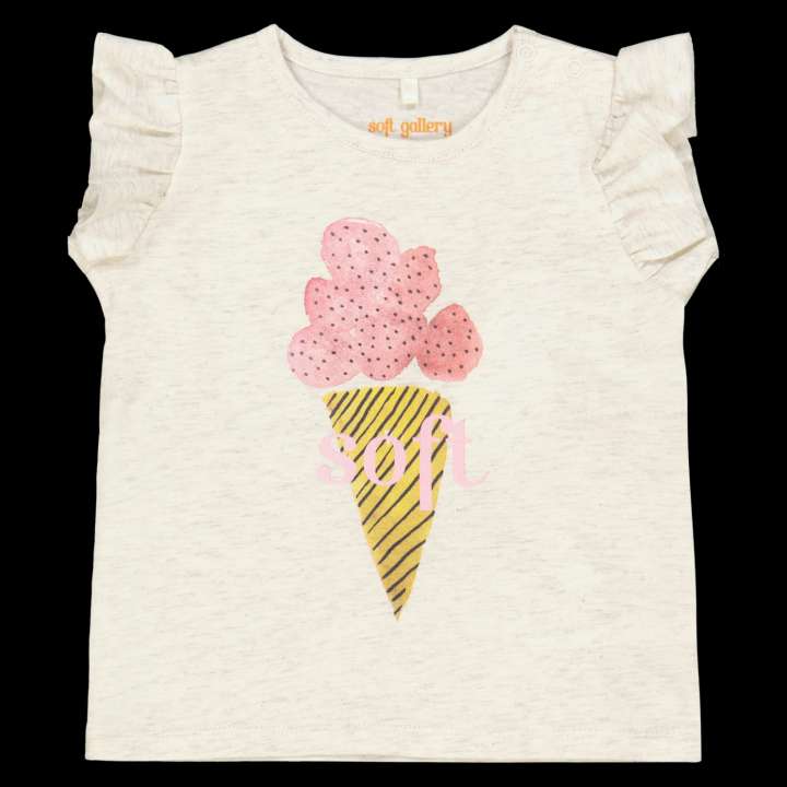 Priser på Soft Gallery Pige T-shirt - Gardenia - 9M