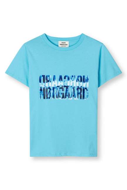 Priser på Mads Nørgaard - T-shirt - Single Organic Trenda P Tee - Aquarius