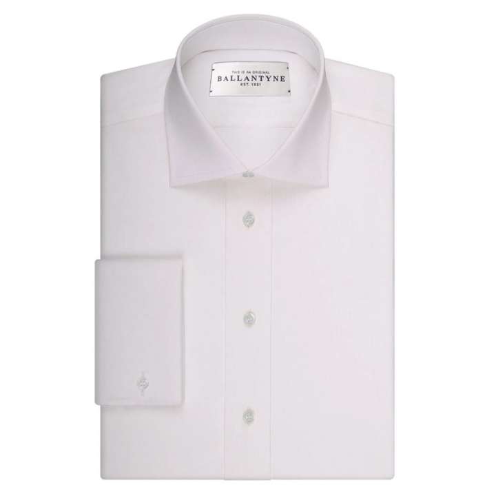 Priser på Ballantyne Hvid Bomuld Skjorte