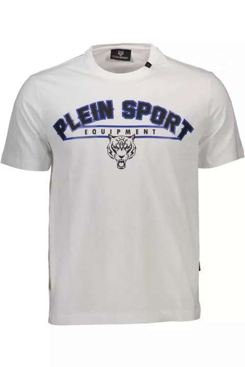 Priser på Plein Sport Hvid Bomuld T-Shirt
