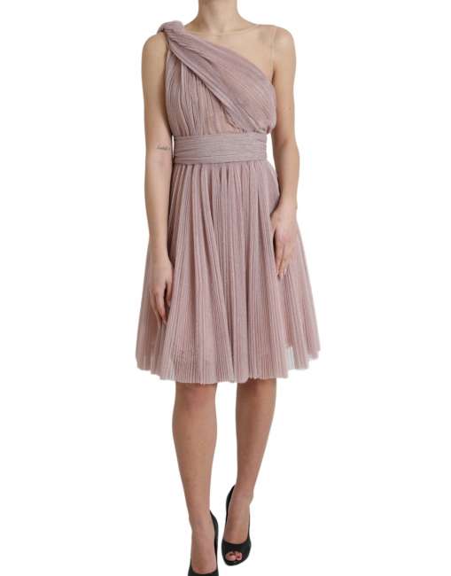 Priser på Dolce & Gabbana Lilac One-Shoulder Pleated Designer Dress