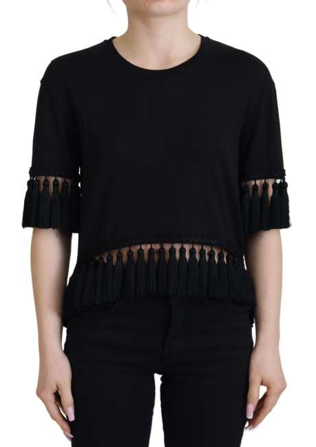 Priser på Dolce & Gabbana Sort Bomuld Bluse