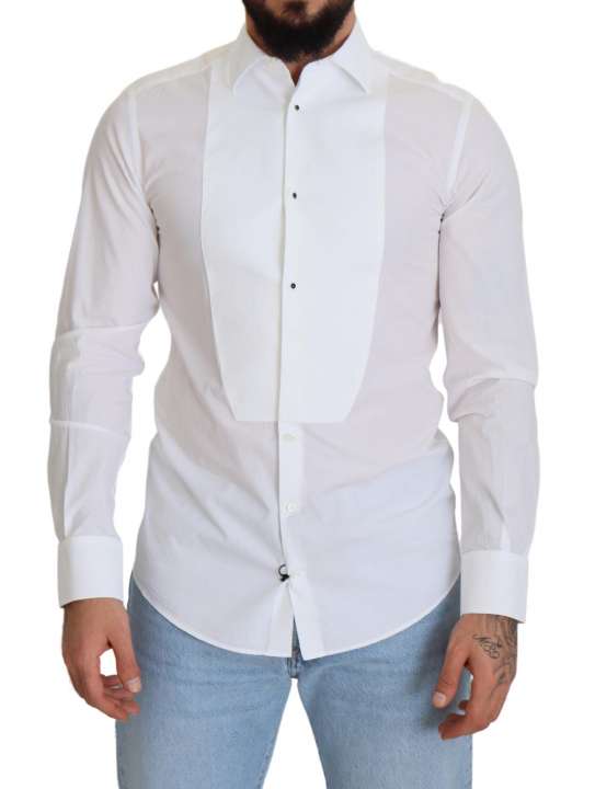 Priser på Dolce & Gabbana Hvid Bomuld Skjorte