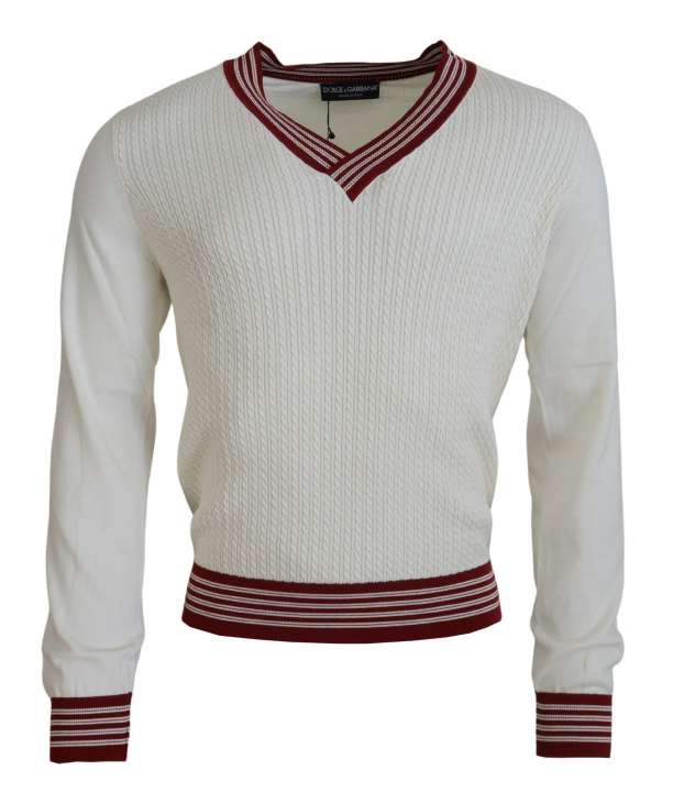 Priser på Dolce & Gabbana Hvid/Rød Sweater
