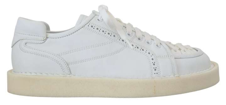 Priser på Dolce & Gabbana Hvid Læder Sneakers