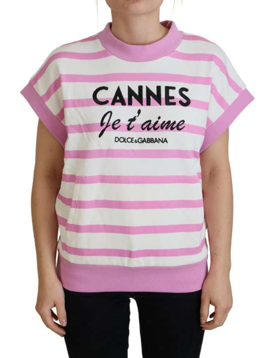 Priser på Dolce & Gabbana Hvid Pink CANNES T-shirt