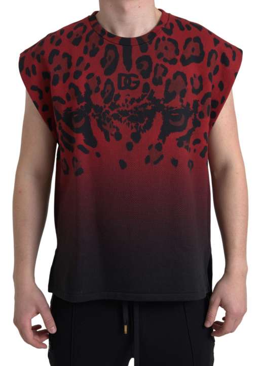 Priser på Dolce & Gabbana Rød Leopard Bomuld T-shirt
