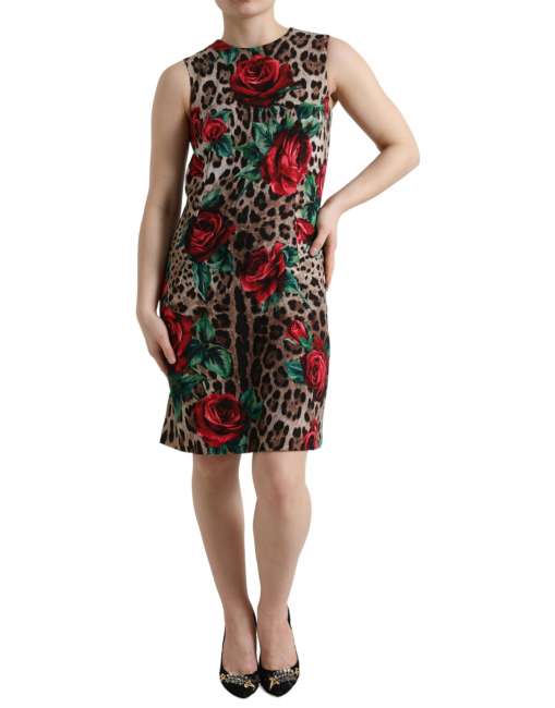 Priser på Dolce & Gabbana Brun Leopard Uld A-line Kjole