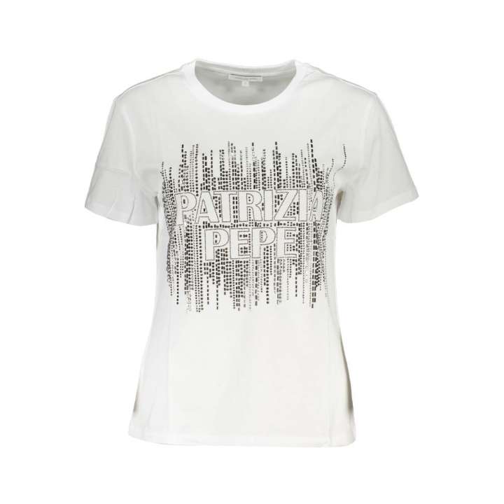 Priser på Patrizia Pepe Elegant Short Sleeve Crew Neck T-shirt