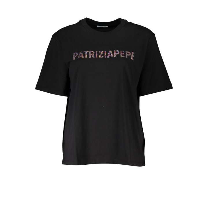 Priser på Patrizia Pepe Chic Rhinestone Crew Neck T-shirt