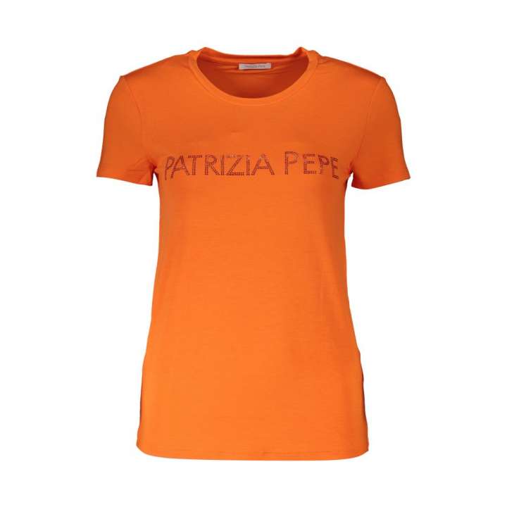 Priser på Patrizia Pepe Elegant Orange Rhinestone T-shirt
