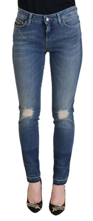 Priser på Dolce & Gabbana Blå Washed Bomuld Bukser & Jeans