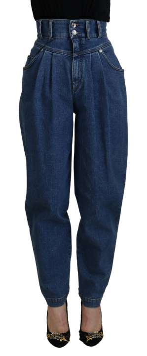 Priser på Dolce & Gabbana Blå High Waist Denim Bomuld Stretch Jeans