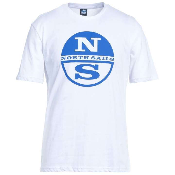 Priser på North Sails Crisp Hvid Logo Bomuld T-Shirt