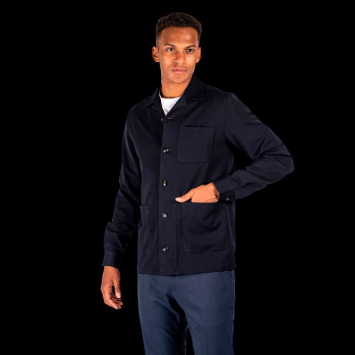 Priser på Gnious Herre Skjorte Jakke - Night Navy - M