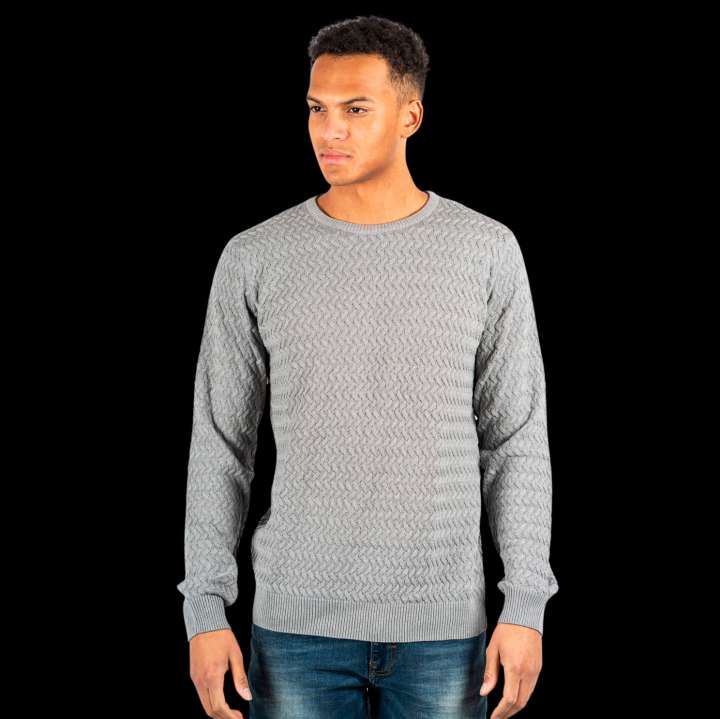 Priser på Marcus Herre Striktrøje - Magnet Grey Mix - M