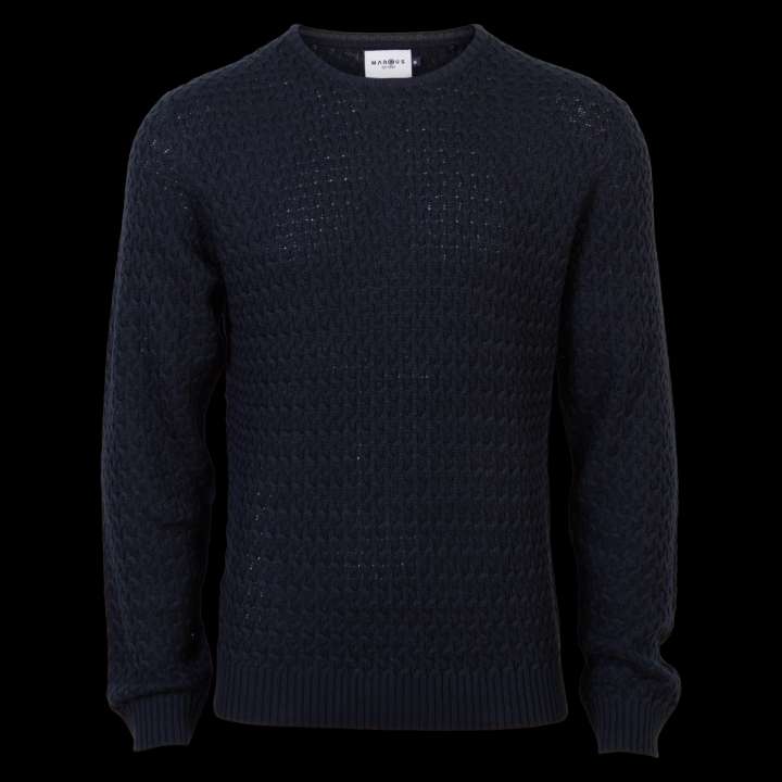 Priser på Marcus Herre Striktrøje - Dark Navy - 2XL