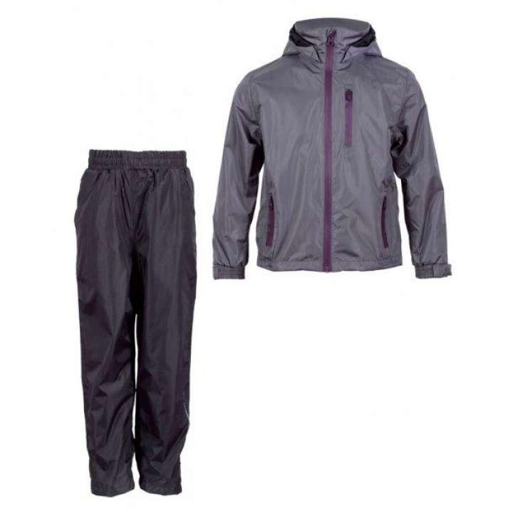 Priser på Steenholt Fjord Børne Regnsæt - Mid. Grey - 98/104