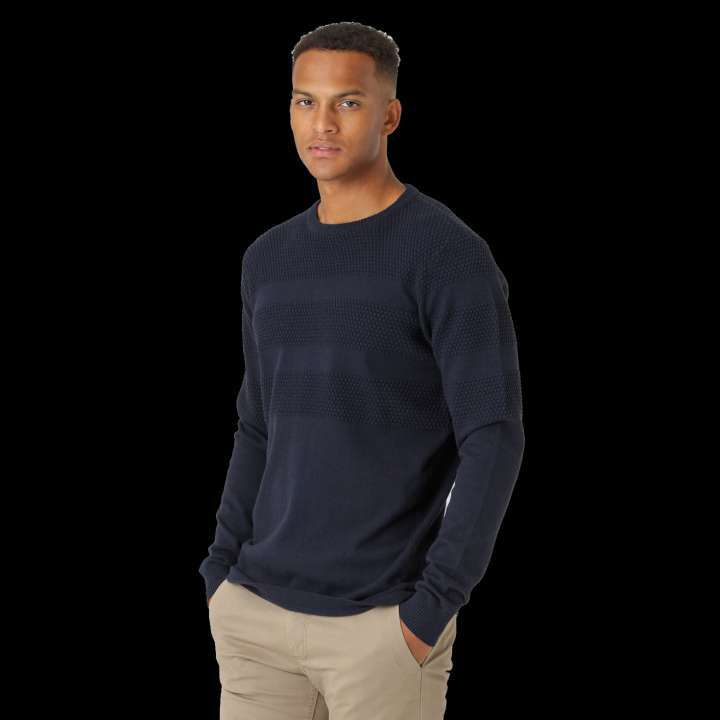 Priser på Marcus Affleck Herre Striktrøje - Dark Navy - M
