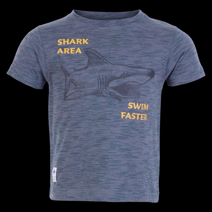 Priser på N.O.H.R. Drenge T-shirt - Steelblue AOP Stripes - 92