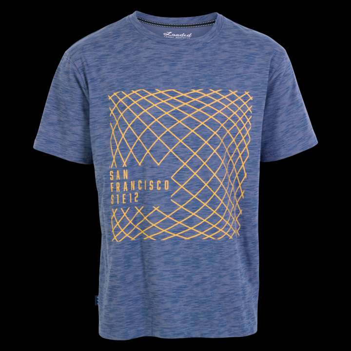 Priser på Loaded Herre T-shirt - Steelblue AOP Stripes - L