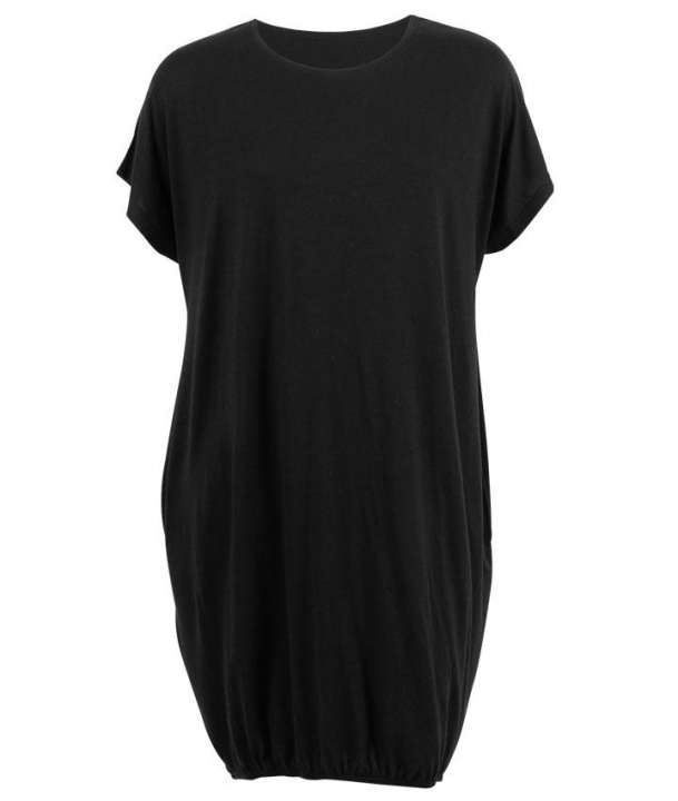 Priser på Steenholt Nima Dame Kjole Plus Size - Jet Black - 46