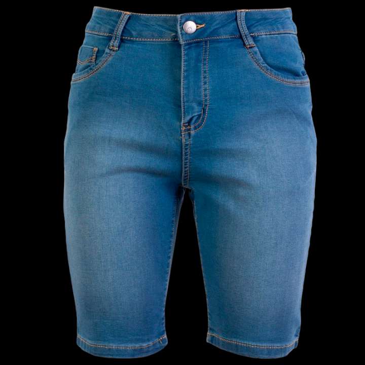 Priser på Steenholt Grace Dame Shorts Plus Size - M. Light Blue Denim - 52