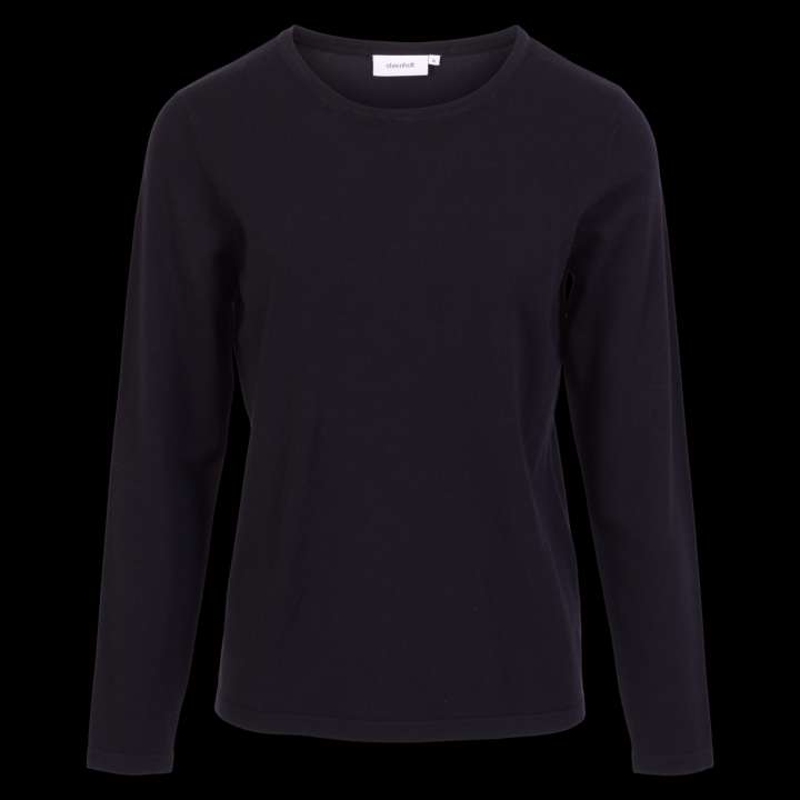 Priser på Steenholt Cava Dame Striktrøje Plus Size - Black - 52