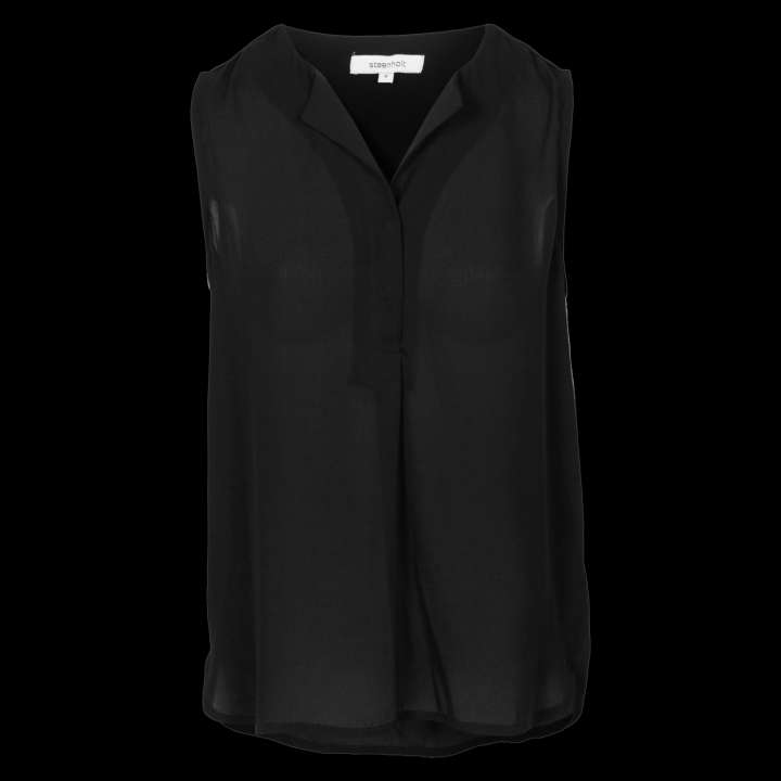 Priser på Steenholt Clara Dame Top Plus Size - Jet Black - 54