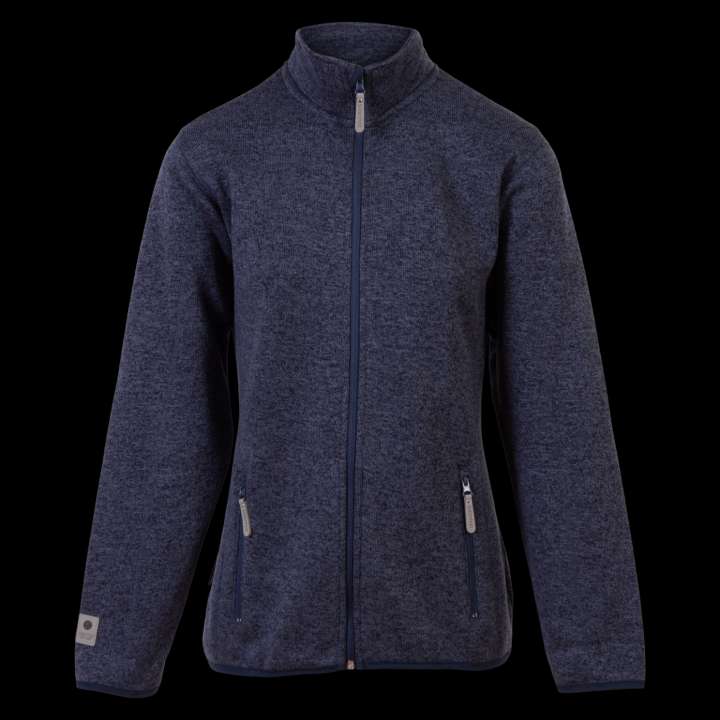 Priser på Steenholt Ocean Dame Fleecejakke Plus Size - Melange Blue - 52