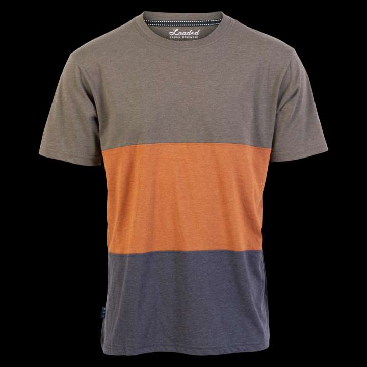 Priser på Loaded Herre T-shirt Plus Size - Mustard Block - 3XL