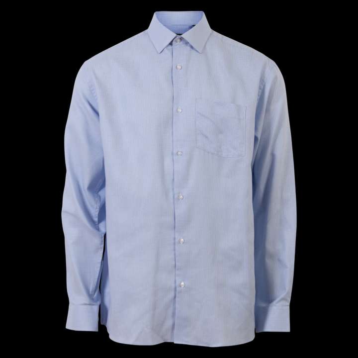 Priser på Carnét Oak Herre Skjorte Plus Size - Light Blue Check - 6XL