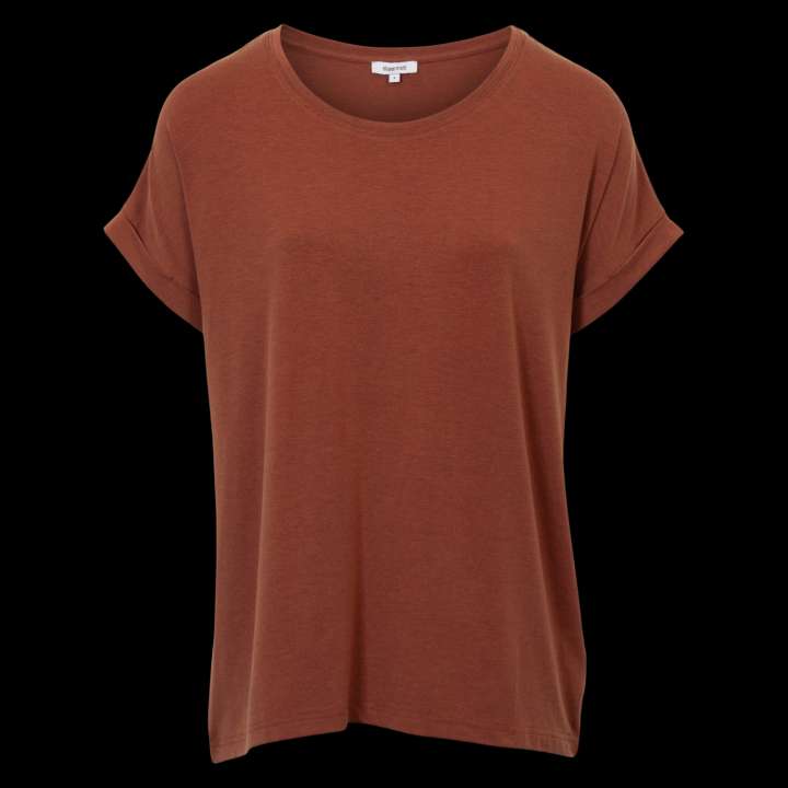 Priser på Steenholt Joan Dame T-shirt Plus Size - Mocha Bisque - 48