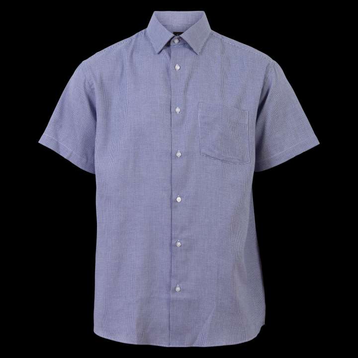 Priser på Carnét Oak Herre Kortærmet skjorte Plus Size - Navy Check - 4XL