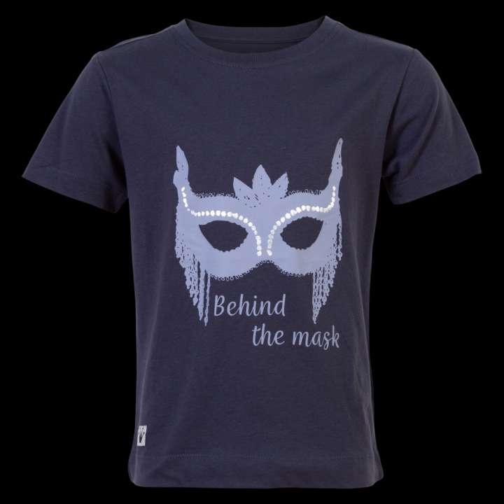 Priser på Queenz Doka Pige T-shirt - P42 Blue Nights - 122/128
