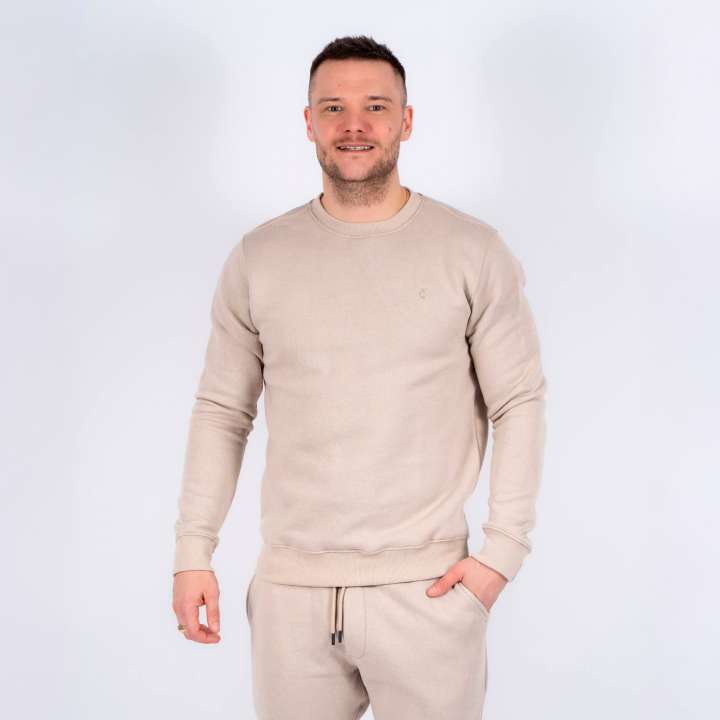 Priser på Marcus Colin O Herre Sweatshirt - Bubbly beige - 3XL