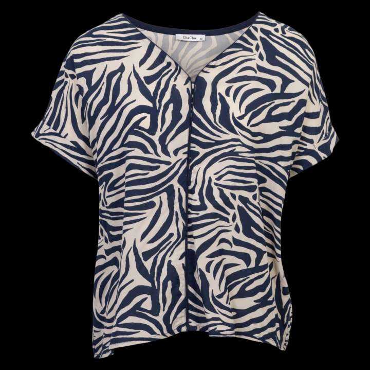 Priser på ChaCha Dame Bluse - Navy animal - L