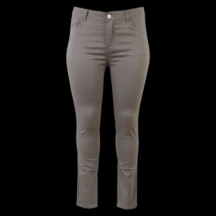 Priser på BS Jeans Dame Jeans Plus Size - Khaki - 50