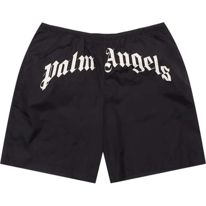 Priser på PALM ANGELS Curved Logo Swin Shorts Black
