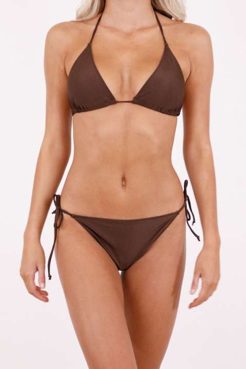 Priser på Neo Noir - Badetøj - Skin Shell Bikini Top - Brown
