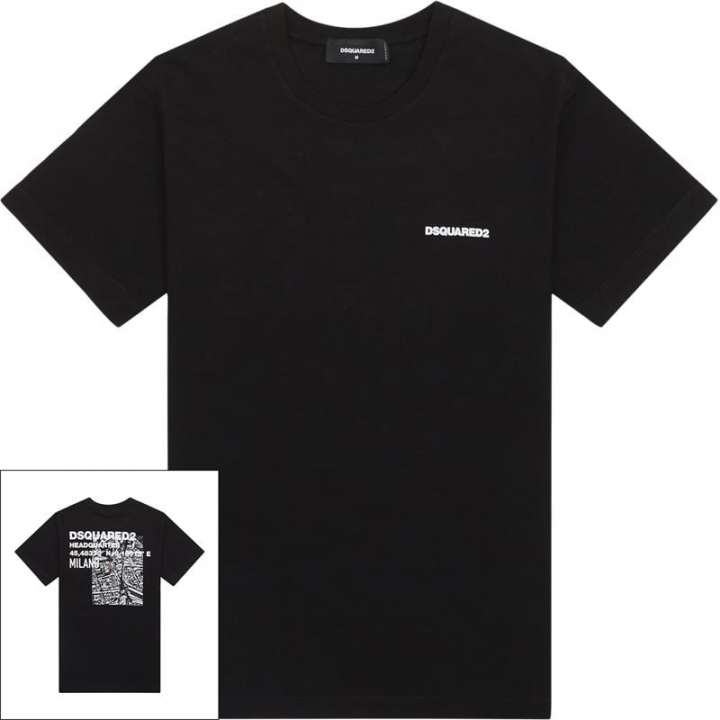 Priser på Dsquared2 Ceresio Map Cool T-shirt Sort