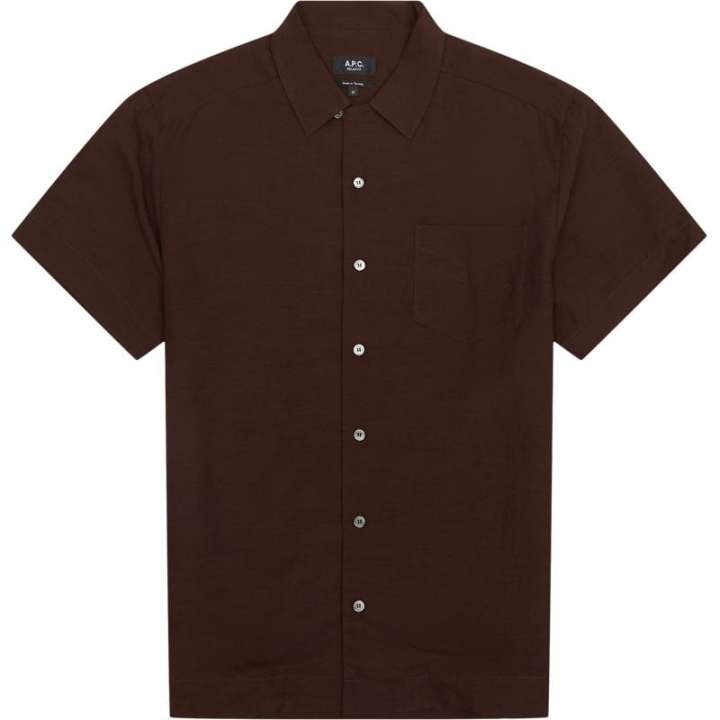 Priser på A.P.C Relaxed fit VIALV H12608 ROY Skjorter Brun