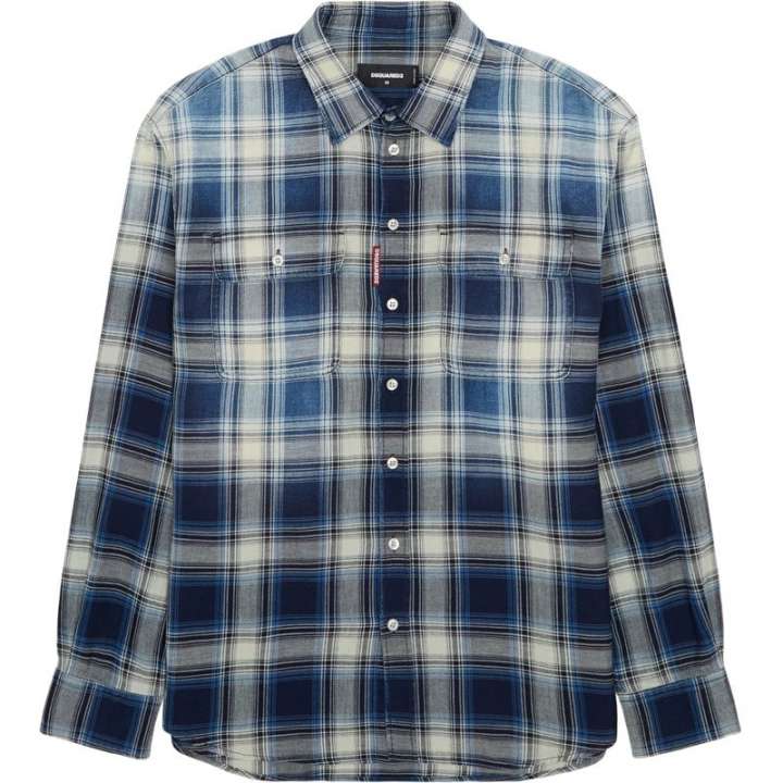 Priser på Dsquared2 Regular fit S74DM0899 D352060 Skjorter Blå