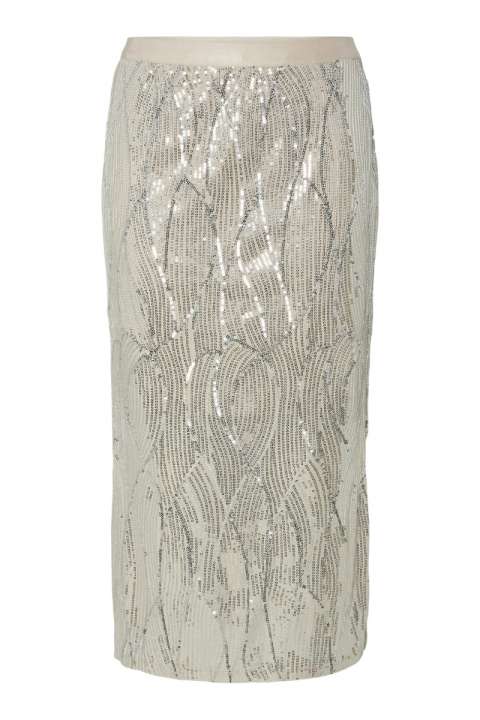 Priser på Pieces - Nederdel - Tasha Hw Midi Skirt - Silver Gray