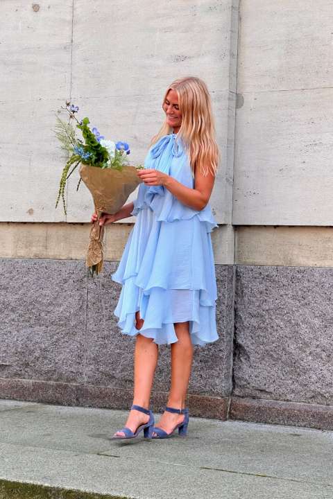 Priser på A-View - Kjole - Demi Dress - Light Blue