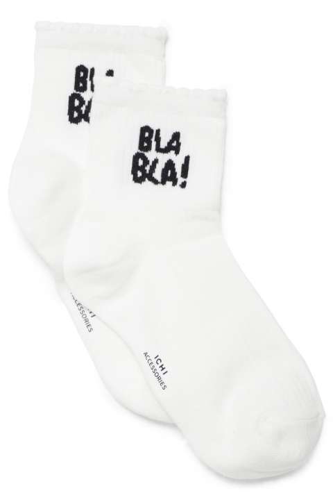 Priser på Ichi - Strømper - Bianca - Cloud Dancer/Black