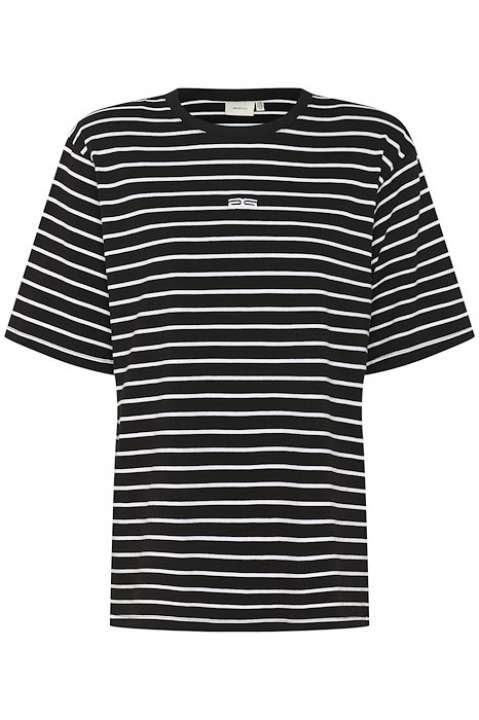 Priser på Gestuz - T-shirt - SamurillyGZ Striped Tee - Black white stripe