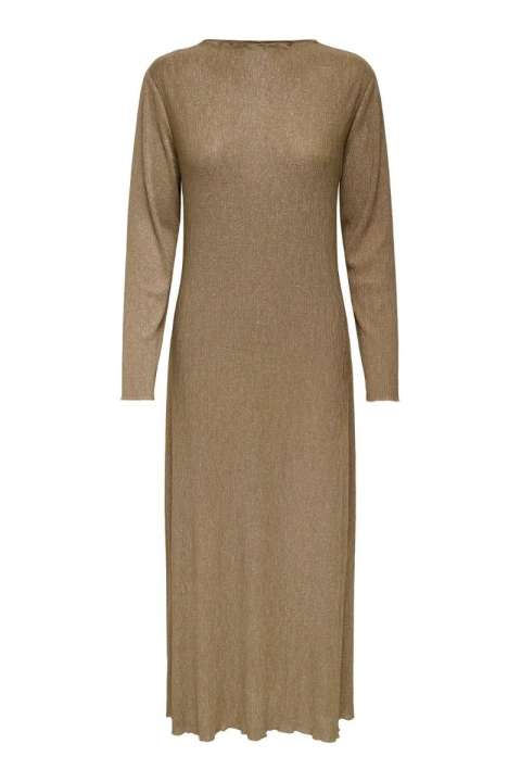 Priser på JDY - Kjole - Jdyamalfi L/S Pleat Dress - Sepia Tint
