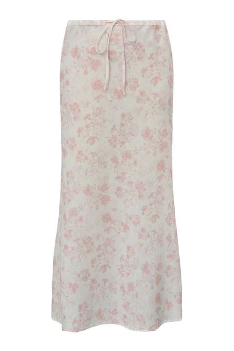 Priser på A-View - Nederdel - Lin Maxi Skirt - Sand/Pale pink