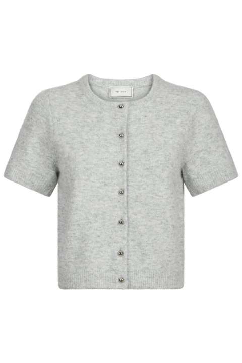 Priser på Neo Noir - Cardigan - Mitta Knit Cardigan - Grey Melange